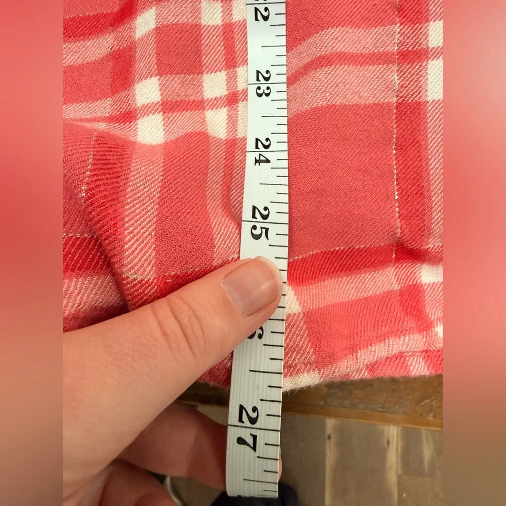 Tommy Bahama Red Plaid Button Front Shirt Long Sleeve Casual Women’s Top Coastal - Picture 8 of 8